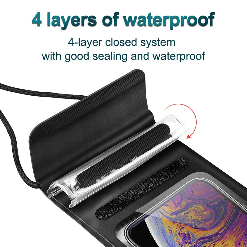 Waterproof Phone Pouch Underwater Phone Bag Case Swimming Diving Phone Case Bag for Xiaomi Iphone Huawei Samsung