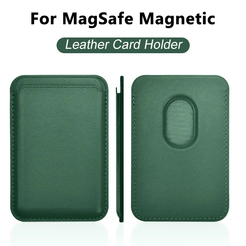 Luxury for Magsafe Magnetic Leather Wallet Case for Iphone 13 17 16 14 Pro Max 15Pro S25 Card Holder Phone Bag Cover Accessories